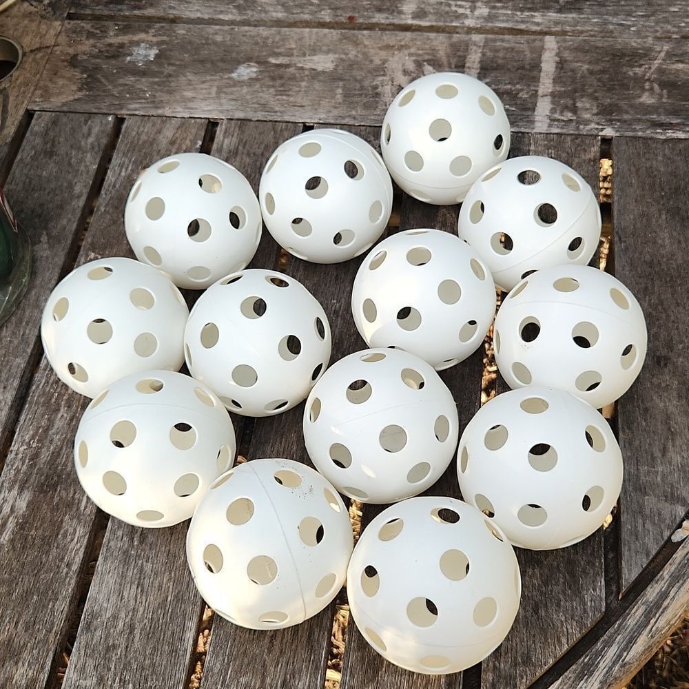 Baseball Woffle Plastic Hollow Balls Set of 13